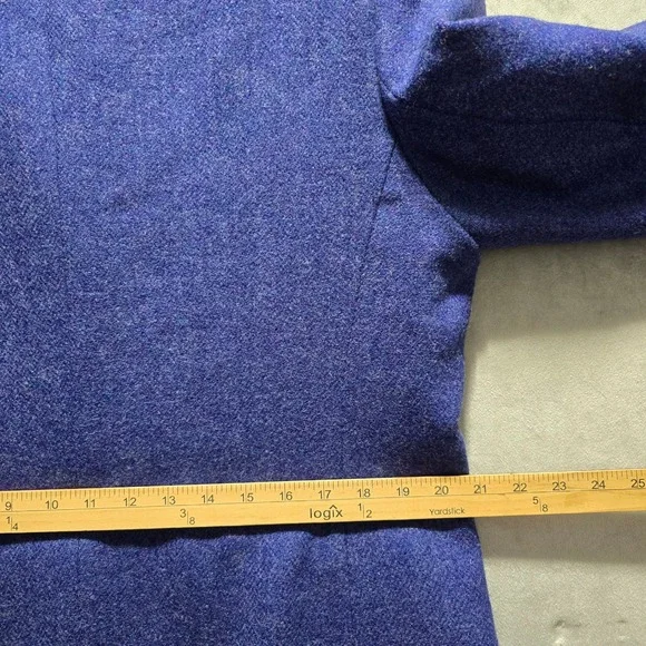 JONES NEW YORK Womens Blazer Jacket Royal Blue Wool‎ Blend Velvet Collar Size 16 - Picture 10 of 11